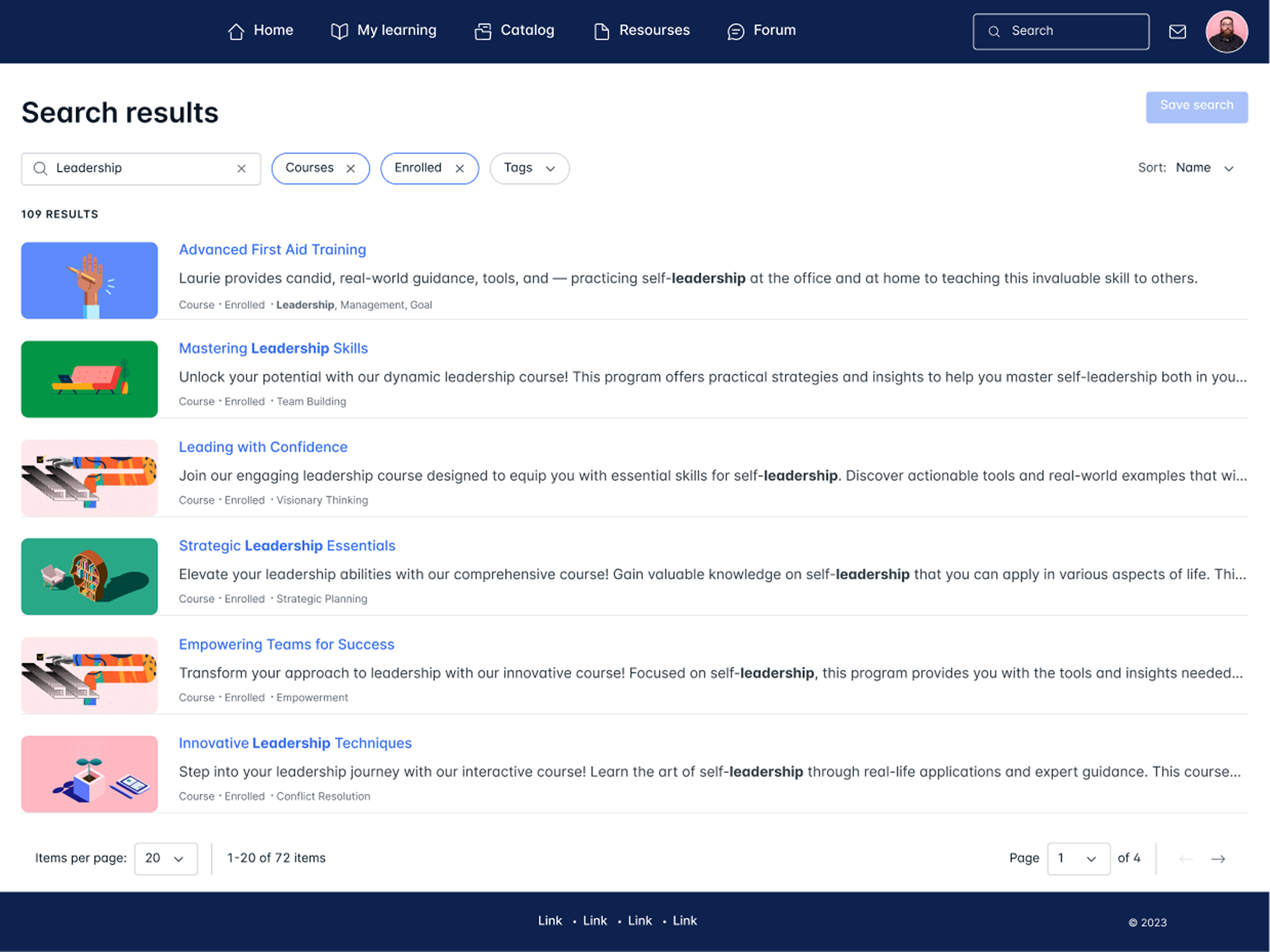 Admin search result screenshot 2