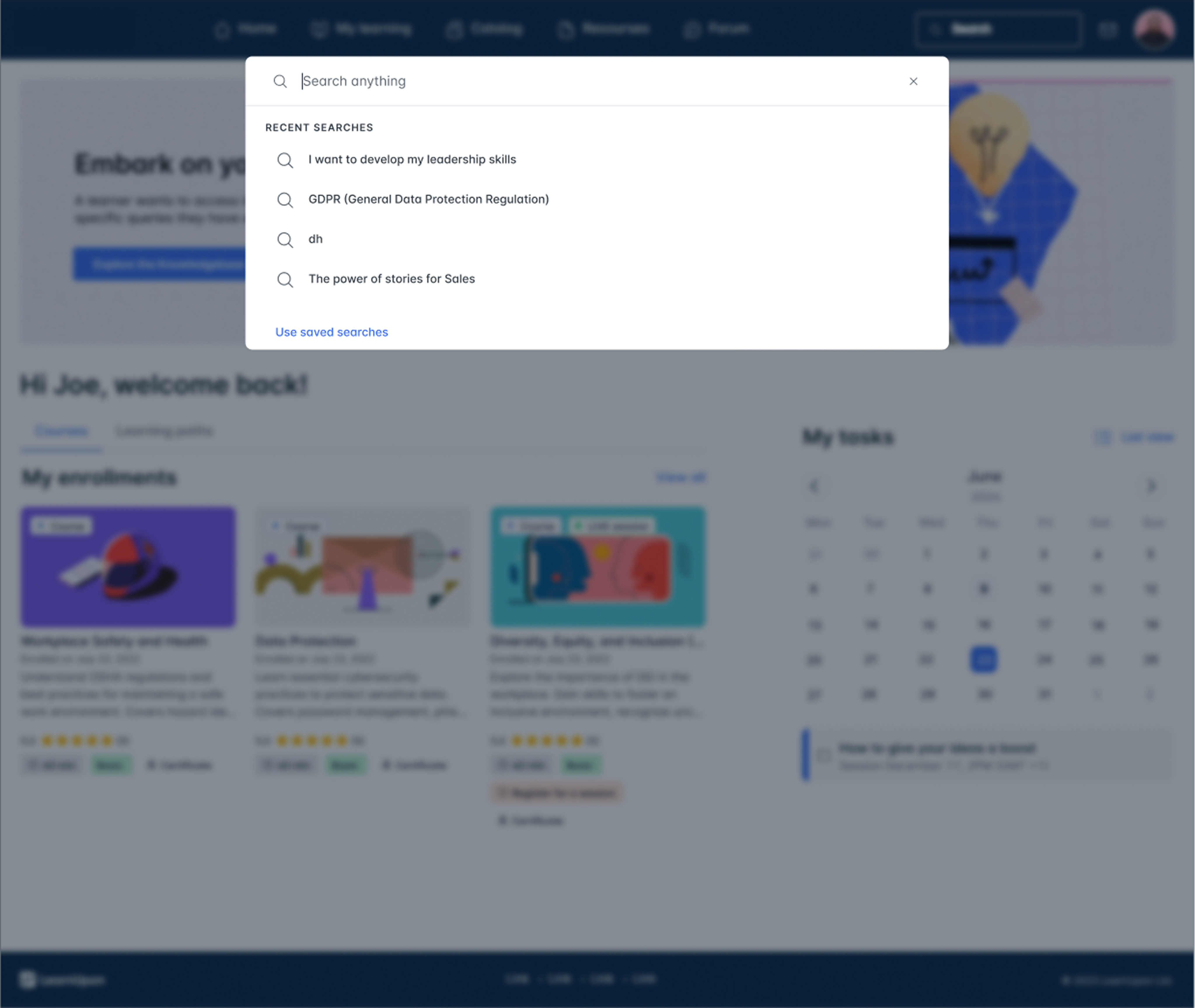 Learner search result screenshot 2