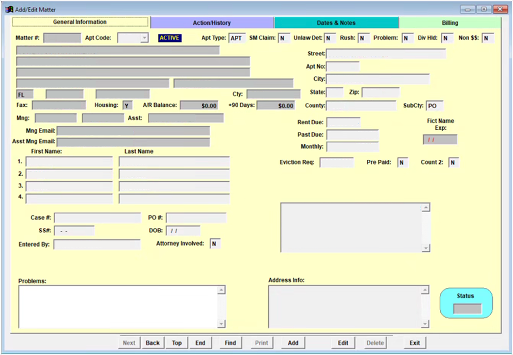 Old Legal CRM System